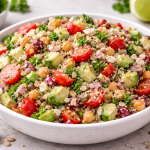 Viraler Quinoa Salat mit frischen Zutaten – gesunder, bunter Trend-Salat