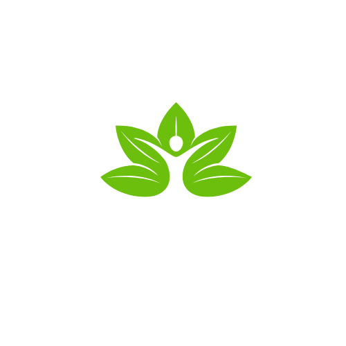 Minimalistisches Logo in hellem Limettengrün für eine holistische Gesundheitsberaterin. Eine stilisierte Person sitzt meditierend im Lotussitz, umgeben von einem dezenten Kreis aus Blättern und natürlichen Elementen. Das Design vermittelt Balance, Achtsamkeit, Natürlichkeit und ganzheitliche Gesundheit.